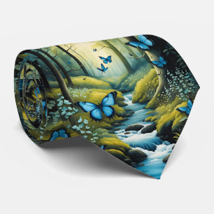 Cravate Papillon bleu