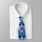 Cravate Papillon bleu magnifique de Morpho (Attaché)