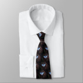 Cravate Papillon bleu Morpho (Attaché)