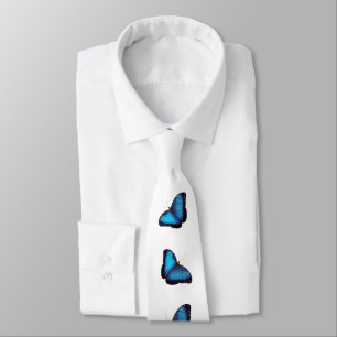 Cravate papillon bleu Morpho