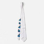 Cravate papillon bleu Morpho (Dos)