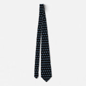 Cravate Papillon bleu motif noir (Dos)