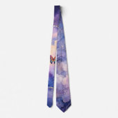 Cravate Papillon Bleu Orange ailes (Dos)