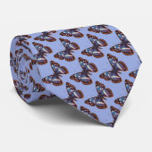 Cravate Papillon bleu vintage (Roulé)