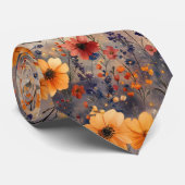 Cravate Papillon de Fleur Sauvage Vintage (10) (Roulé)
