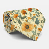 Cravate Papillon de Fleur Sauvage Vintage (4) (Roulé)