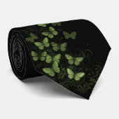 Cravate Papillon de la Forêt de Minuit – Noir Élégant (Roulé)
