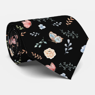Cravate Papillon de nuit à motif floral