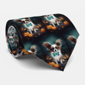 Cravate Papillon d'Halloween avec la peur Citrouille (Roulé)