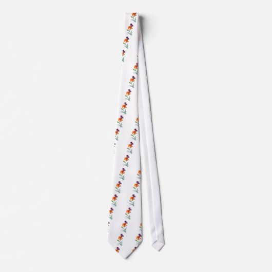 Cravate Papillon et lis tigré de monarque (Devant)