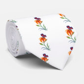 Cravate Papillon et lis tigré de monarque (Roulé)