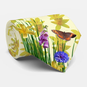 Cravate papillon libellule à la crème florale