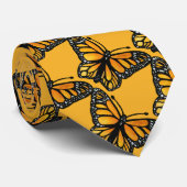 Cravate Papillon Monarque Aquarelle Peinture Papillons (Roulé)