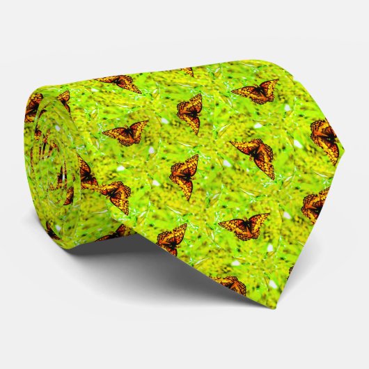 Cravate Papillon Monarque orange (Roulé)