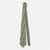 Cravate Papillon postman sur feuille (Devant)
