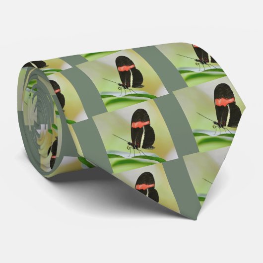 Cravate Papillon postman sur feuille (Roulé)