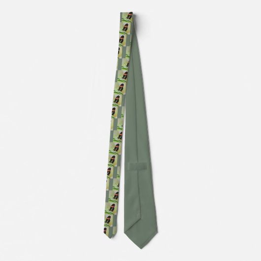 Cravate Papillon postman sur feuille (Dos)