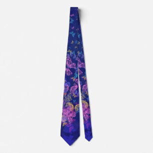 Cravate papillon rose violet