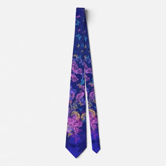 Cravate papillon rose violet (Devant)