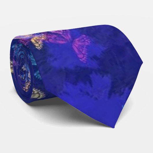 Cravate papillon rose violet (Roulé)