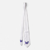 Cravate Papillon saphir à fleurs (Dos)