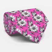 Cravate Papillon Sur Flower Motif Design rose (Roulé)
