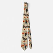 Cravate Papillon Vintage Fleur Sauvage (1) (Devant)