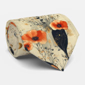 Cravate Papillon Vintage Fleur Sauvage (1) (Roulé)
