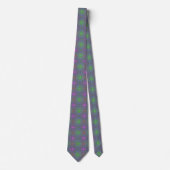 Cravate Papillon Violet, Orange et Vert Abstrait Trippy (Devant)