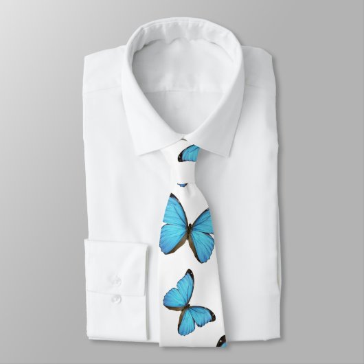 Cravate Papillons bleus (Attaché)