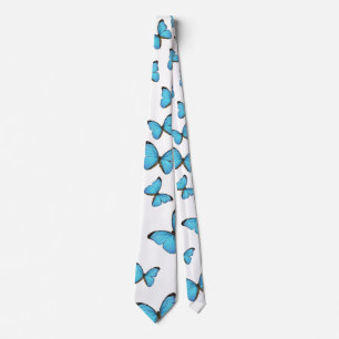 Cravate Papillons bleus