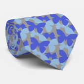 Cravate Papillons bleus en vol (Roulé)