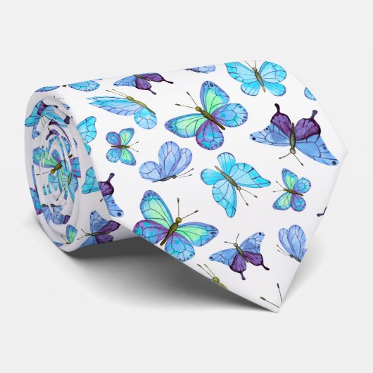 Cravate Papillons colorés (Roulé)