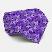 Cravate Papillons dans le pourpre (Roulé)