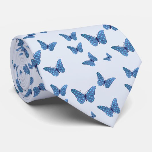 Cravate Papillons de points (Roulé)