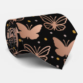 Cravate Papillons dorés (Roulé)