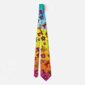 Cravate Papillons et fleurs (Dos)
