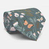 Cravate Papillons et Fleurs sauvages d'été (Roulé)