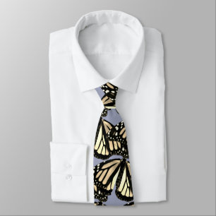 Cravate Papillons Monarque Argent et Or