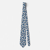Cravate Papillons morpho bleu (Devant)