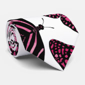 Cravate Papillons noir rose Fille Motif d'aquarelle (Roulé)