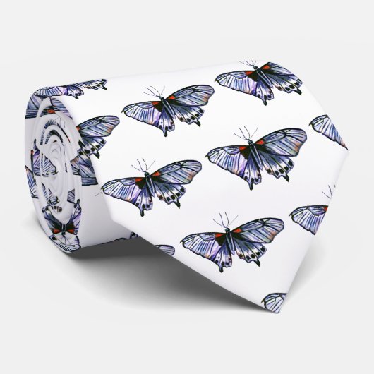 Cravate Papillons pourpres (Roulé)