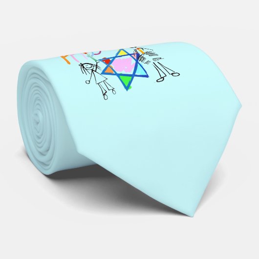 Cravate Pâque heureuse colorée (Roulé)