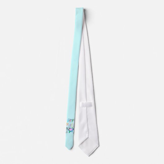 Cravate Pâque heureuse colorée (Dos)