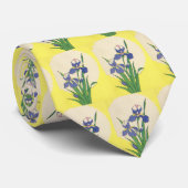 Cravate Pâques vintage, fleurs d'iris de jardin violet (Roulé)