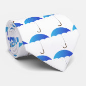Cravate Parapluie bleu (Roulé)