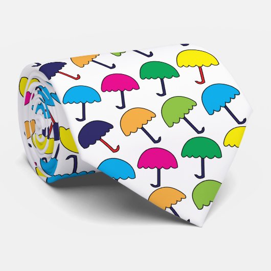 Cravate Parapluie coloré (Roulé)