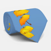 Cravate Parapluie jaune flottant (Roulé)