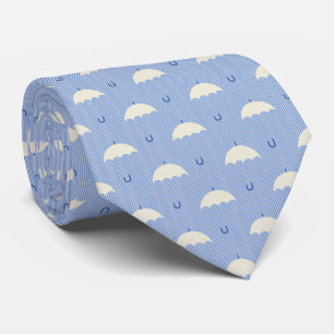 Cravate Parapluies dans le Bleu