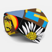 Cravate Parcelle en patchwork Mazipoodles 3 bleu (Roulé)